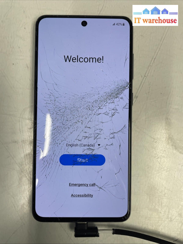 Galaxy S21 FE 5G SM-G990W Unlocked 128GB Unlocked  cracked screen Tested +