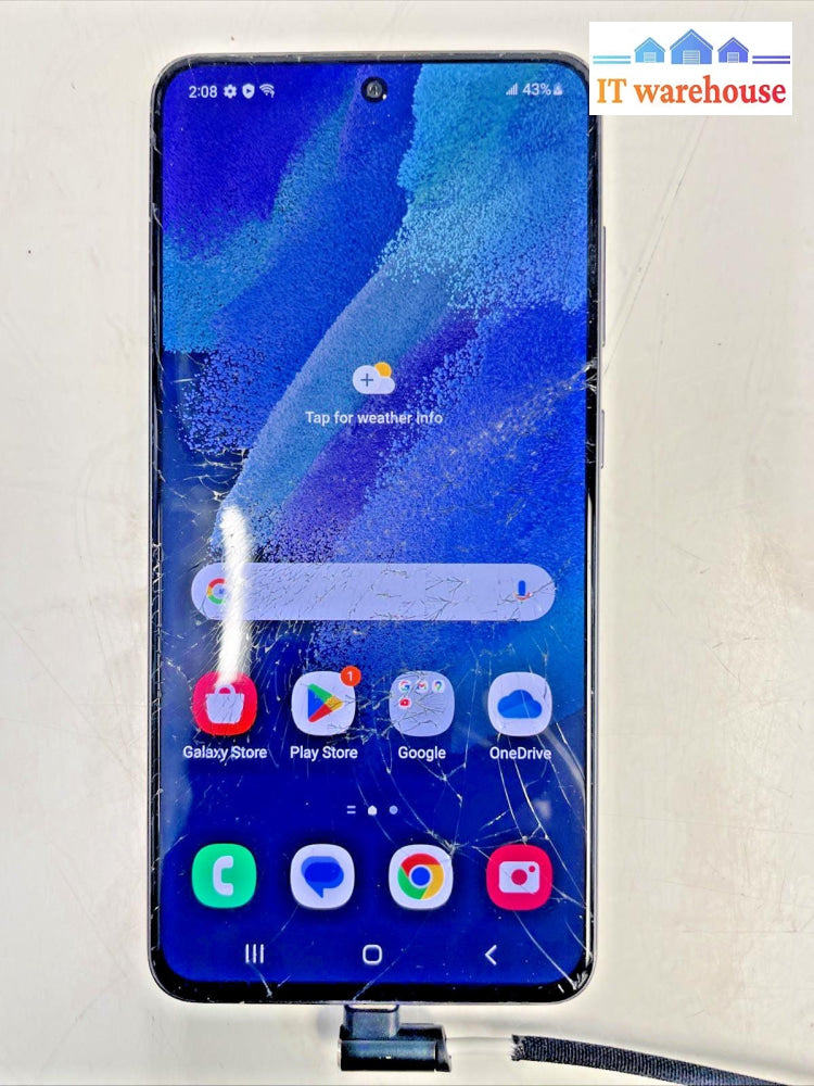 Galaxy S21 FE 5G SM-G990W Unlocked 128GB Unlocked  cracked screen Tested +