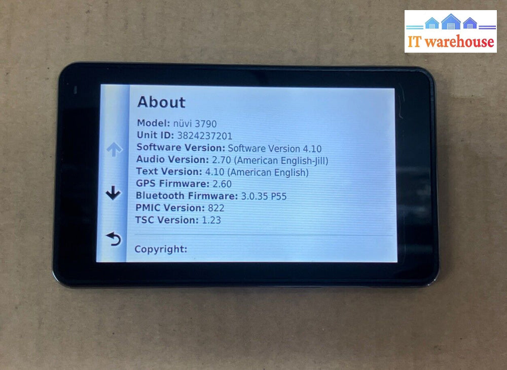 Garmin Nuvi 3790 4.3-Inch Bluetooth Portable Gps Navigator *Tested/Working* ~