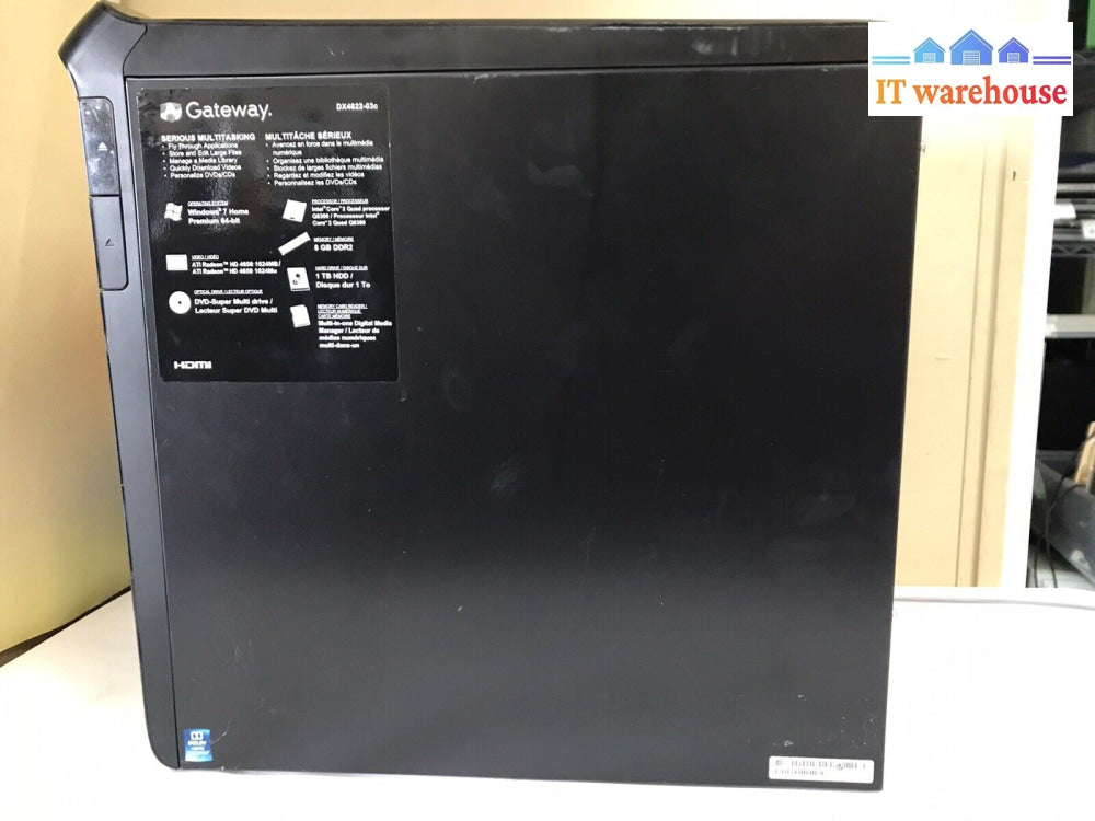 ~ Gateway Desktop DZ4822-03z, Core 2 Q8300 2.5GHz, 8GB, 1TB-HDD, GTX560, Win10H