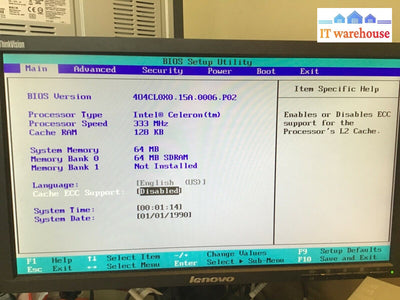 Gateway  Motherboard AA 719638-104 4000335 W/ Intel Celeron 333MHz SL2WN CPU