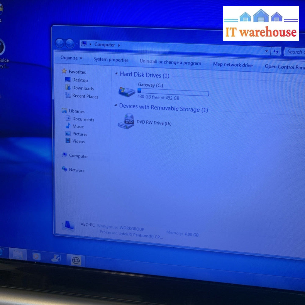 GATEWAY MS2288 NV59 15.6" Intel P6200 2.13GHZ 4GB 500GB original Windows 7 Home