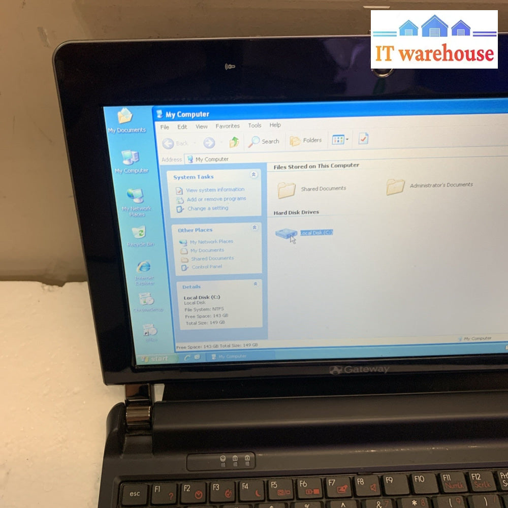 Gateway Netbook KAV6 Intel Atom N270 1.6GHZ 160GB HD 1GB RAM  Windows XP PRO SP3