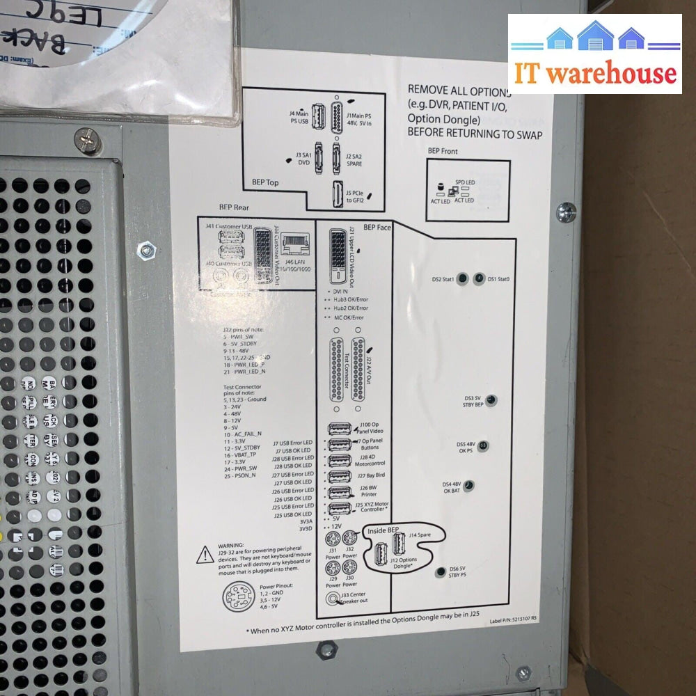 GE Logiq E9 BEP Backend Processor ICHIRO with EPS Extended Power Shutdown
