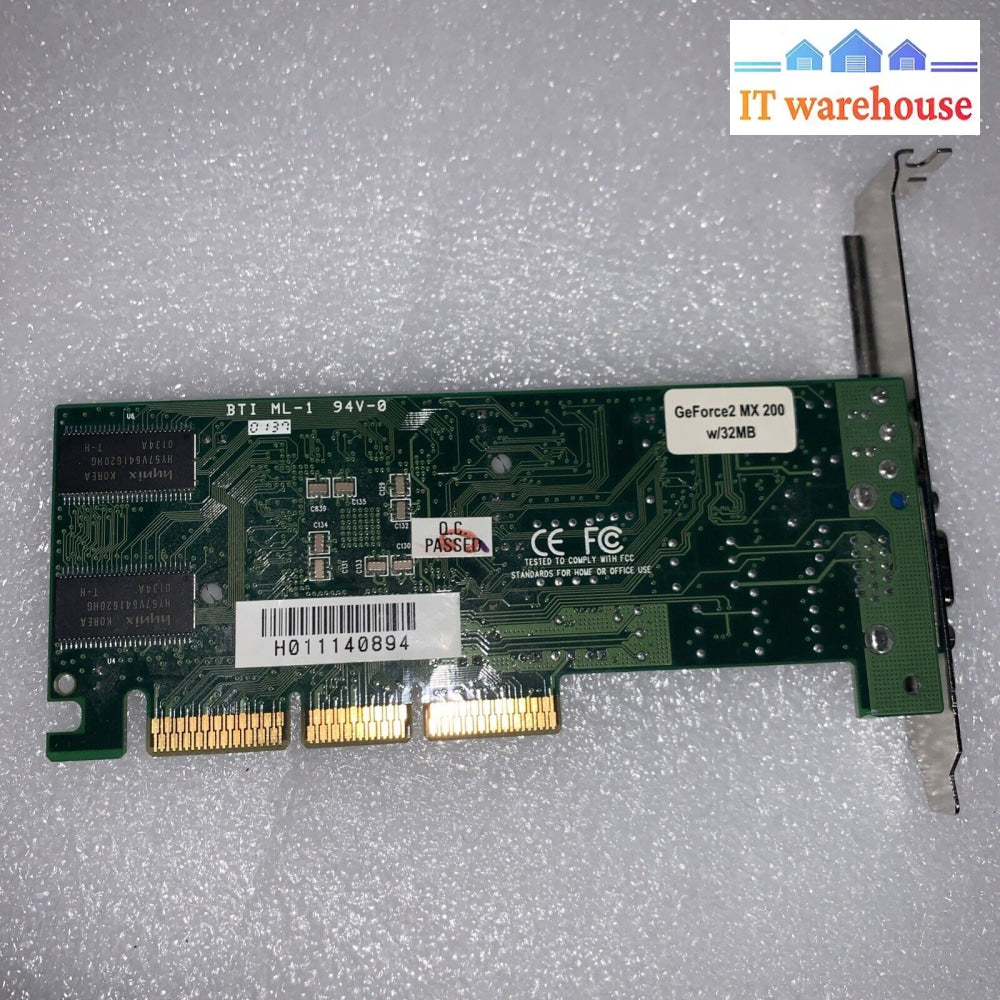 GeForce 2 MX 200 Video Card 32 MB AGP