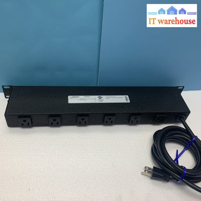Geist BRT060-10 19" Rackmount 12A 125 VAC 50/60HZ Power Strip 6-Outlets
