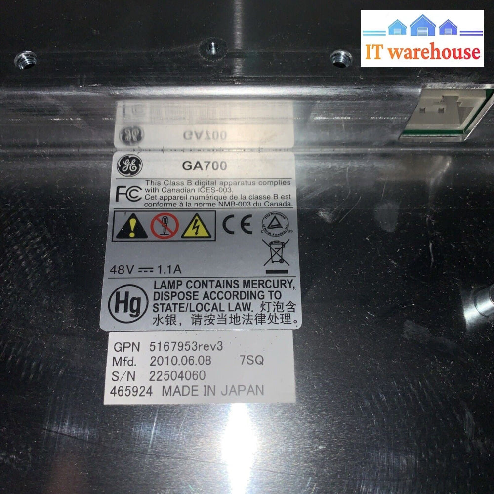 GENERAL ELECTRIC Screen  GA700 display