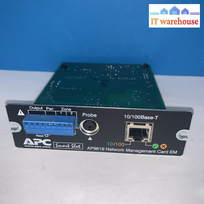 Genuine APC Smart Slot AP9619 UPS NETWORK MANAGEMENT CARD EM 10/100