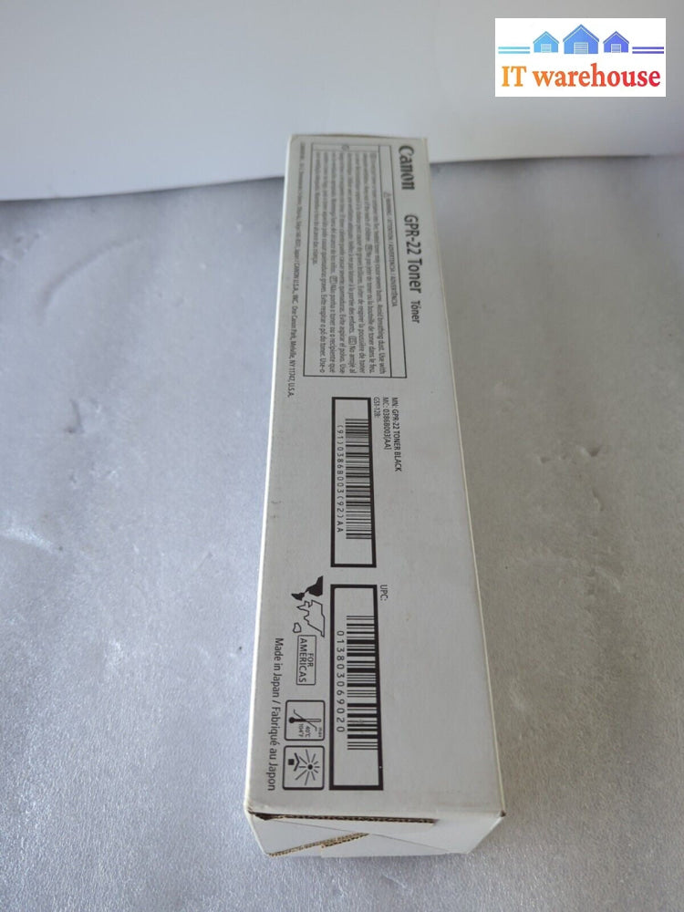 Genuine Canon GPR-22 Toner Cartridge Black 0386B003 For iR 1018 1019 1020 New