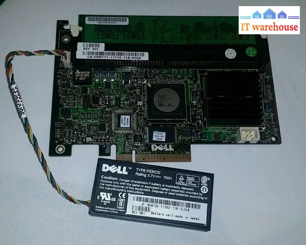 Genuine CN-0XM771  UT571 w/ 256MB and battery PERC5I U8735 