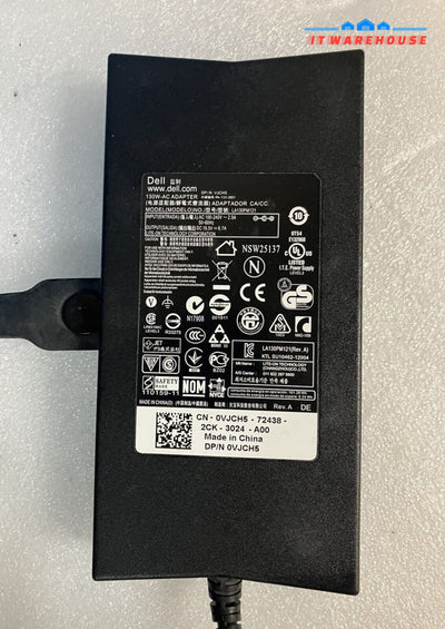 Genuine DELL 19.5V 6.7A 130W Laptop AC Charger LA130PM121 VJCH5 With Cord