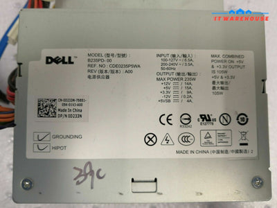 + Genuine Dell B235PD-00 D233N 0D233N 235W Power Supply Tested and Working! @@@