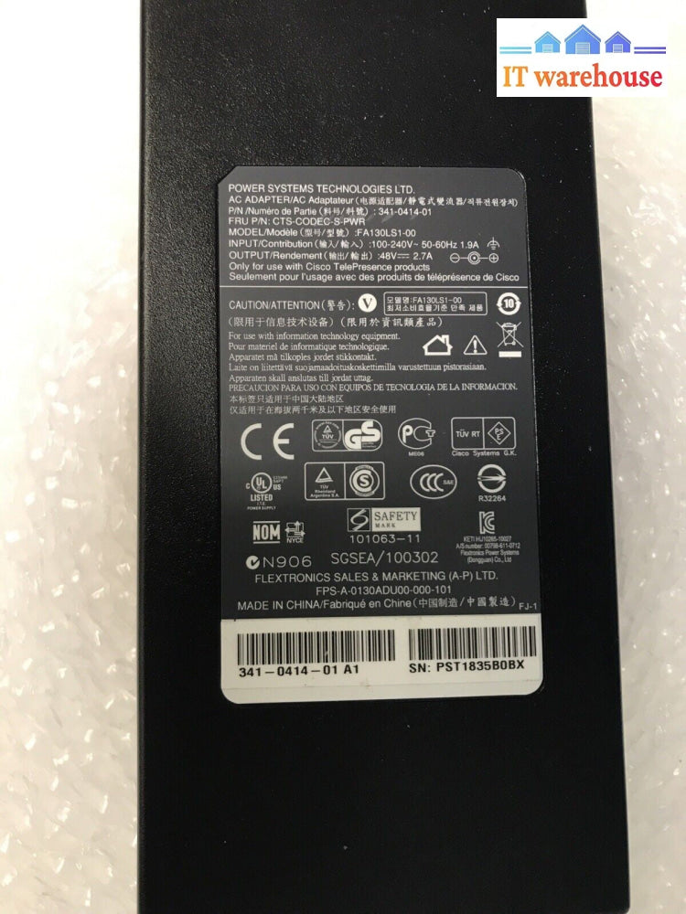 Genuine FA130LS1-00 P/N: 341-0414-01 CTS-CODEC-S-PWR DC ADAPTER Power Supply