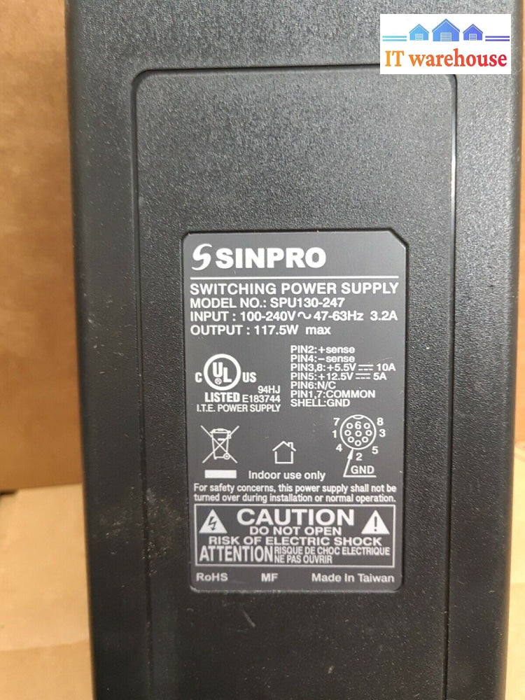 - Genuine SINPRO 117W 8PIN Switching Power Supply SPU130-247 100-240V