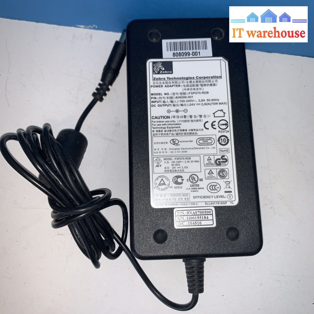 Genuine Zebra FSP070-RDB 24V 2.92A 808099-001 For Printer FSP070-RDB AC Adapter