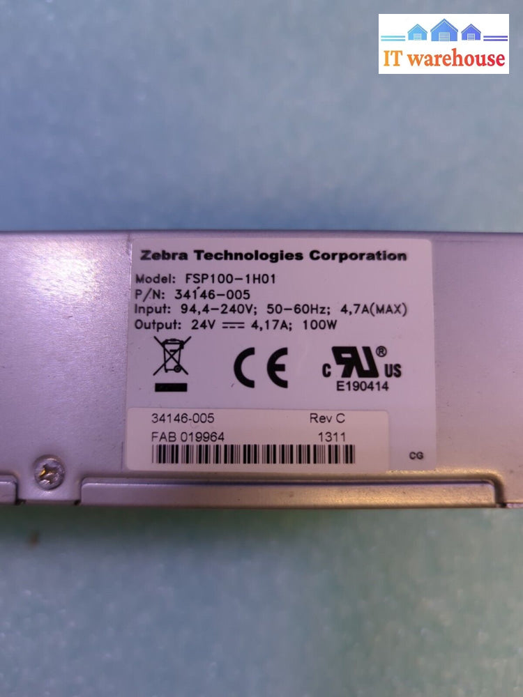 Genuine Zebra Fsp100-1H01 34146-005 Power Supply For S4M Thermal Printer Tested-
