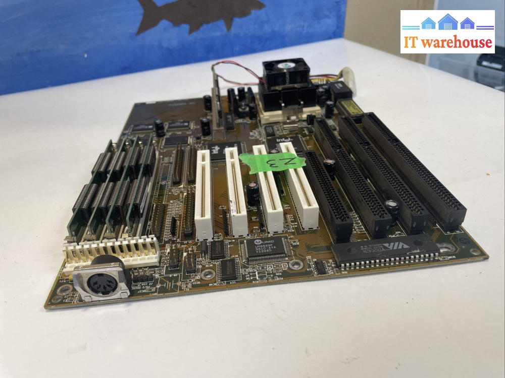 Gigabyte GA-586ATV Socket 7 Motherborad w / CPU +Ram