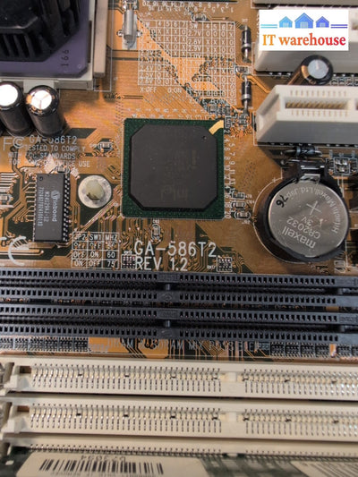  GIGABYTE GA-586T2 SOCKET  7 Mainboard  PCI /ISA Baby-AT With CPU & RAM -