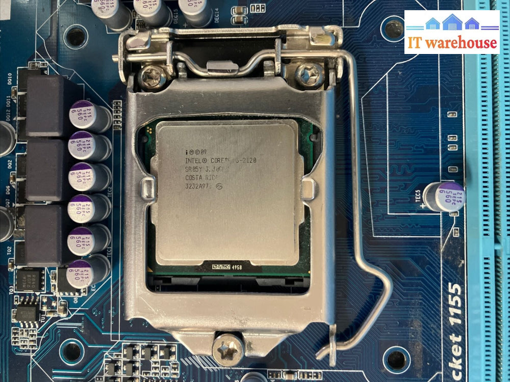 Gigabyte Ga-B75M-D3H Lga 1155 Ddr3 Motherboard W/ Intel I3-2120 Cpu + Io Plate ~