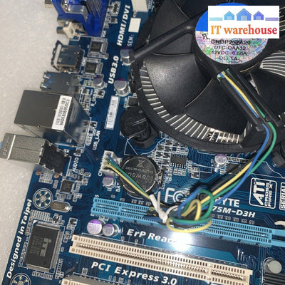 GIGABYTE GA-B85M-D3H Motherboard + i5-3470 CPU(no IO Plate)