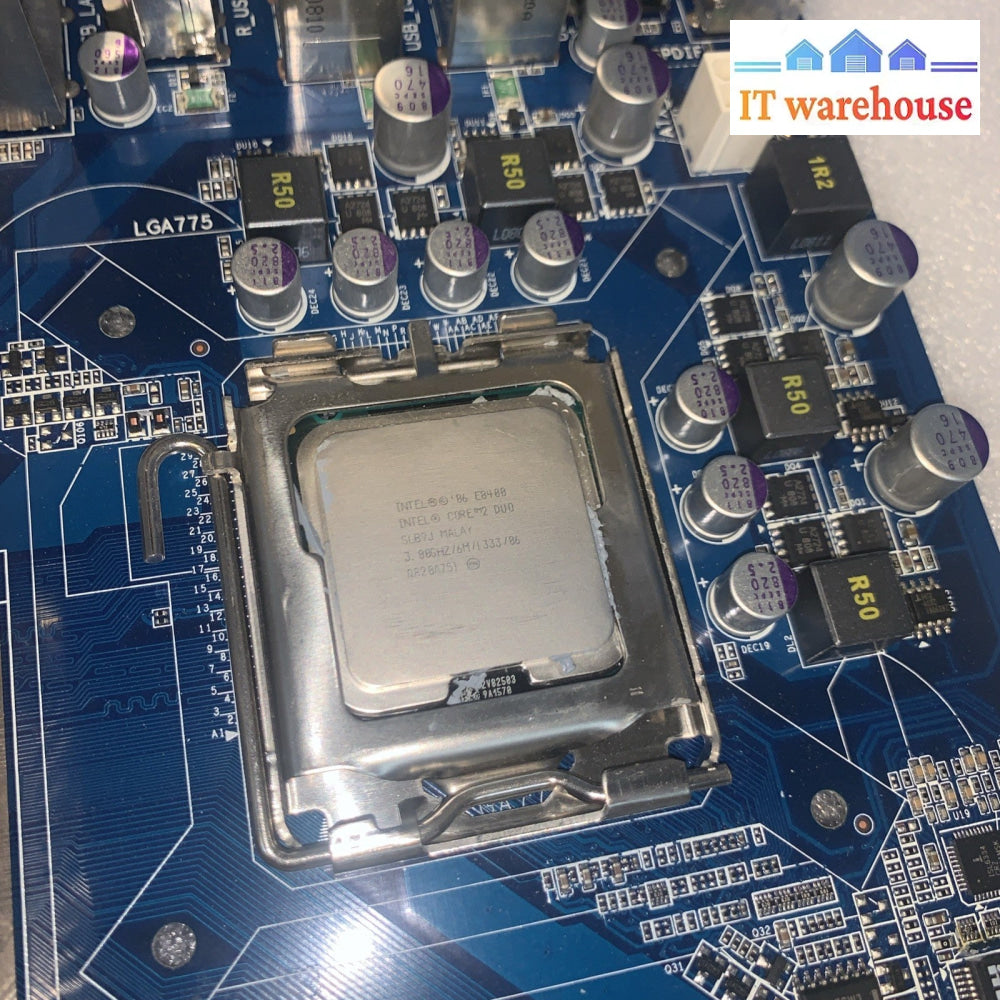 Gigabyte GA-EP43-DS3R LGA775 ATX Motherboard DDR2 SATA II  + E8400 CPU