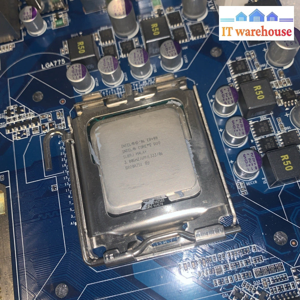 Gigabyte GA-EP43-DS3R LGA775 ATX Motherboard DDR2 SATA II  + E8400 CPU