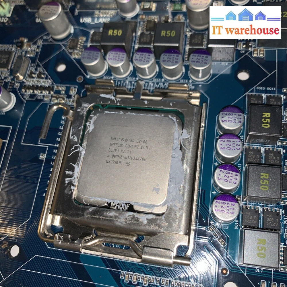 GIGABYTE GA-EP45-DS3R LGA 775 ATX Intel Motherboard with E8400 CPU