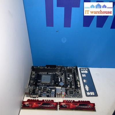 GIGABYTE GA-F2A68HM-H Micro ATX Motherboard With I/O Shield, 2x4GB Ram& CPU