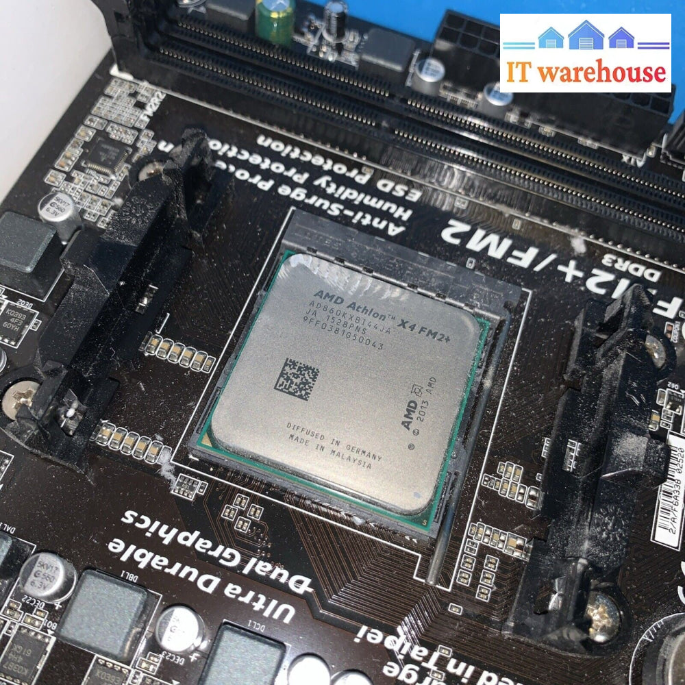 GIGABYTE GA-F2A68HM-H Micro ATX Motherboard With I/O Shield, 2x4GB Ram& CPU