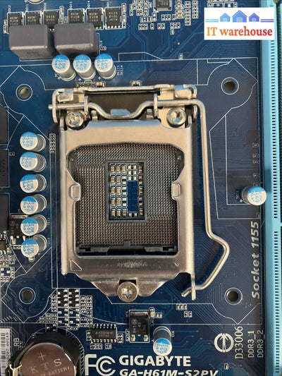 Gigabyte GA-H61M-S2PV LGA1155 DDR3 Intel Motherboard With I/O Shield ~