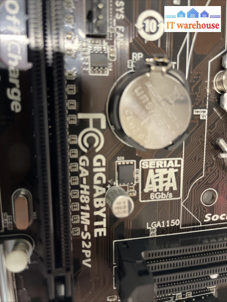 GIGABYTE GA-H81M-S2PV INTEL LGA 1150 DDR3 HDMI mATX MOTHERBOARD With CPU