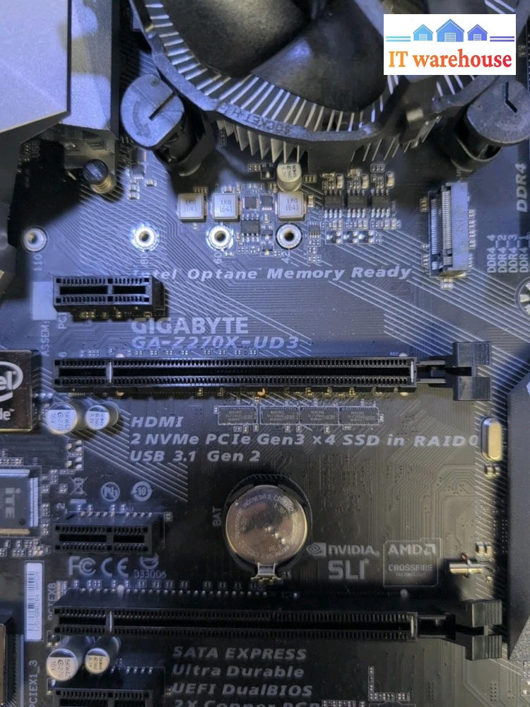 Gigabyte GA-Z270X-UD3 DDR4 USB3.1 LGA 1151 ATX Motherboard With i7-7700 CPU -