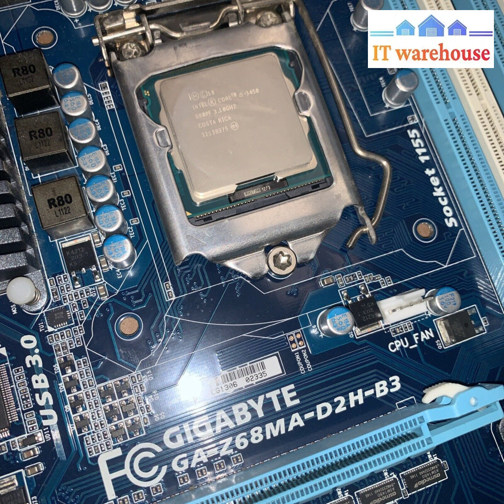 Gigabyte GA-Z68MA-D2H-B3 LGA 1155 Intel Motherboard intel i5-3450 CPU