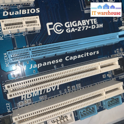 Gigabyte GA-Z77-D3H Motherboard LGA 1155 i5-3570K 32GB =4x8GB Ram (all Japanese)