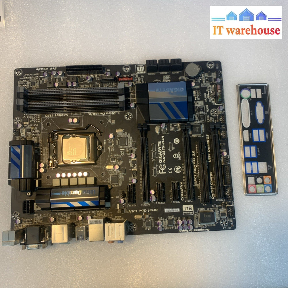 Gigabyte GA-Z87X-D3H motherboard with i5-4670K CPU