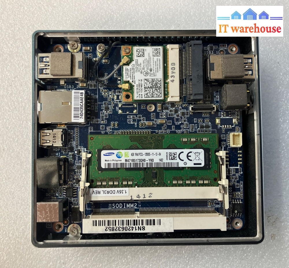 ~GIGABYTE GB-BXi3-4010 Ultra Compact Desktop PC i3-4010U /4GB RAM /No mSATA Disk