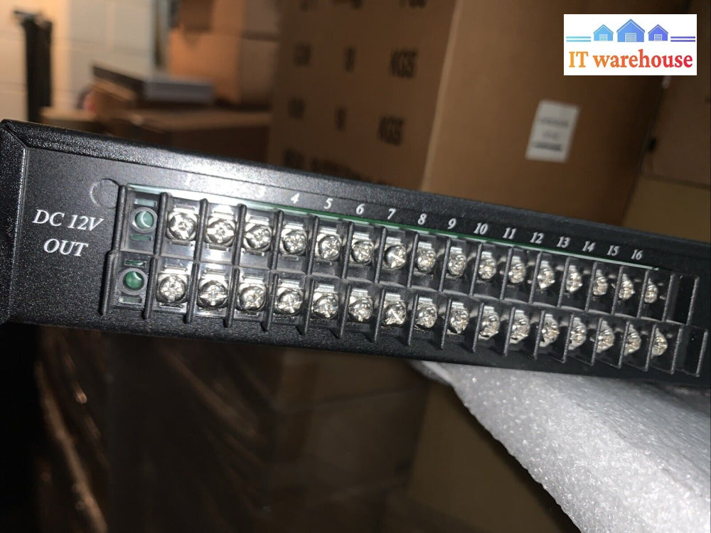 Globalmediapro SCT PR816-12R 8-Amp 16-Port DC12V Regulated Power Supply