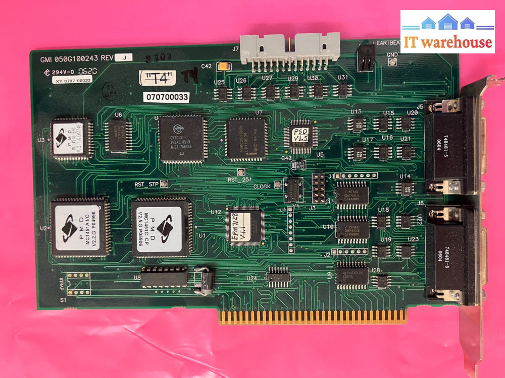 ~ GMI 05G100243 294V-0 0620 31 Pin Edge Connector W/ AMP 26 Pin D-sub