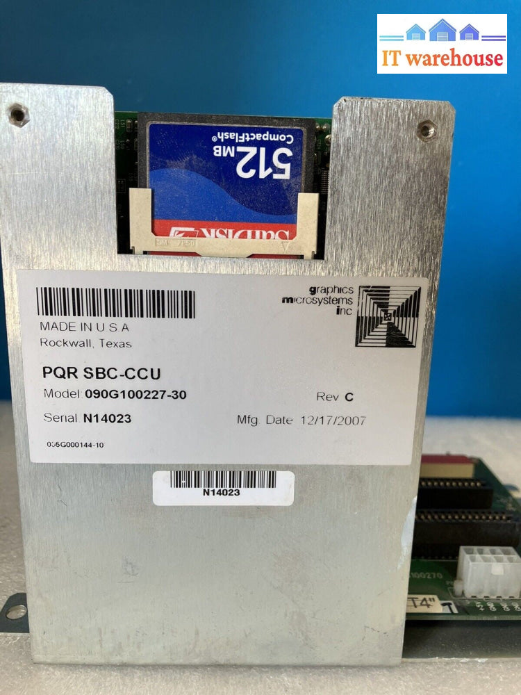 ~ GMI graphics microsystems Inc PQR SBC-CCU 090G100227-30