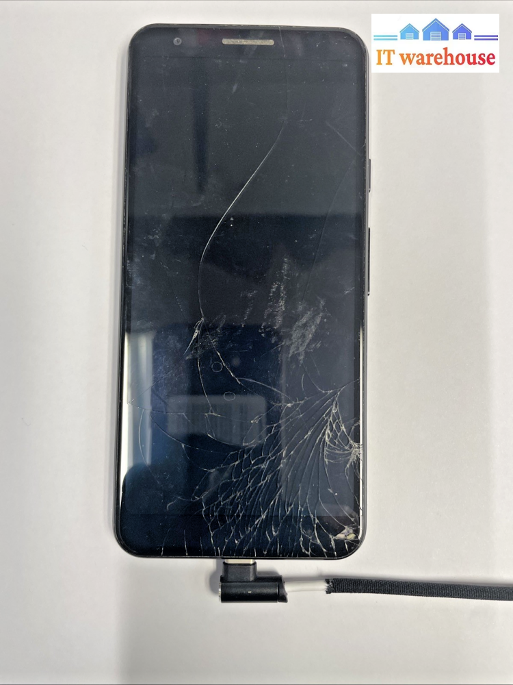 Google Pixel 3a 64GB  (Unlocked) with cracked screen Smartphone Tested  +