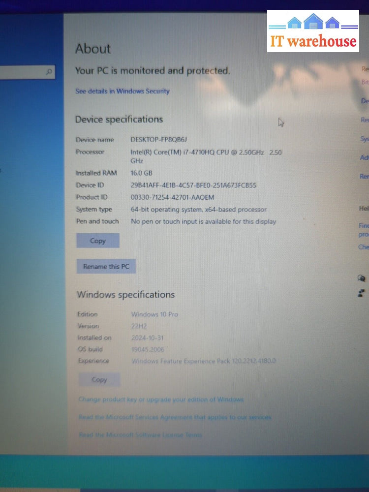 (GRADE A) 17’’ TOSHIBA SATELLITE S70-B i7-4710HQ/16GB RAM/256GB SSD/2GB GPU/WIN10