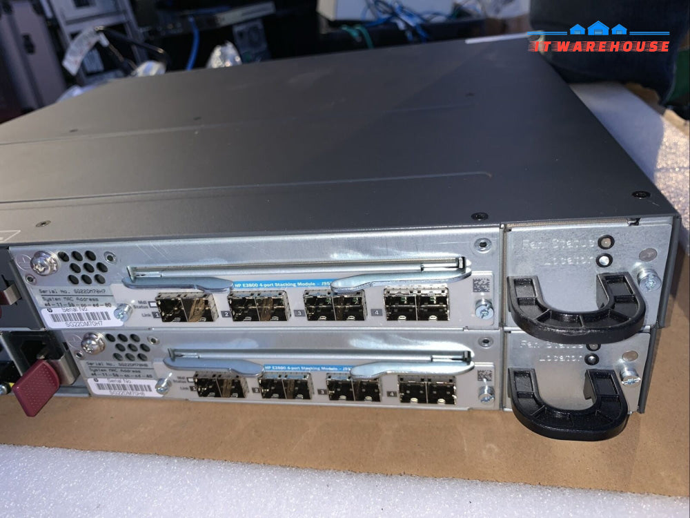 Grade A ~ (2x) HP J9585A E3800-24G-2XG 24-Port 10/100/1000 + 2x 10GbE Switches