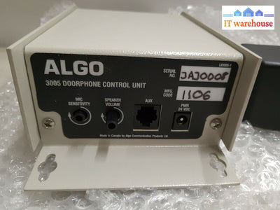 - (Grade A) 6X Algo 3005 Doorphone Control Unit With Ac Adapter