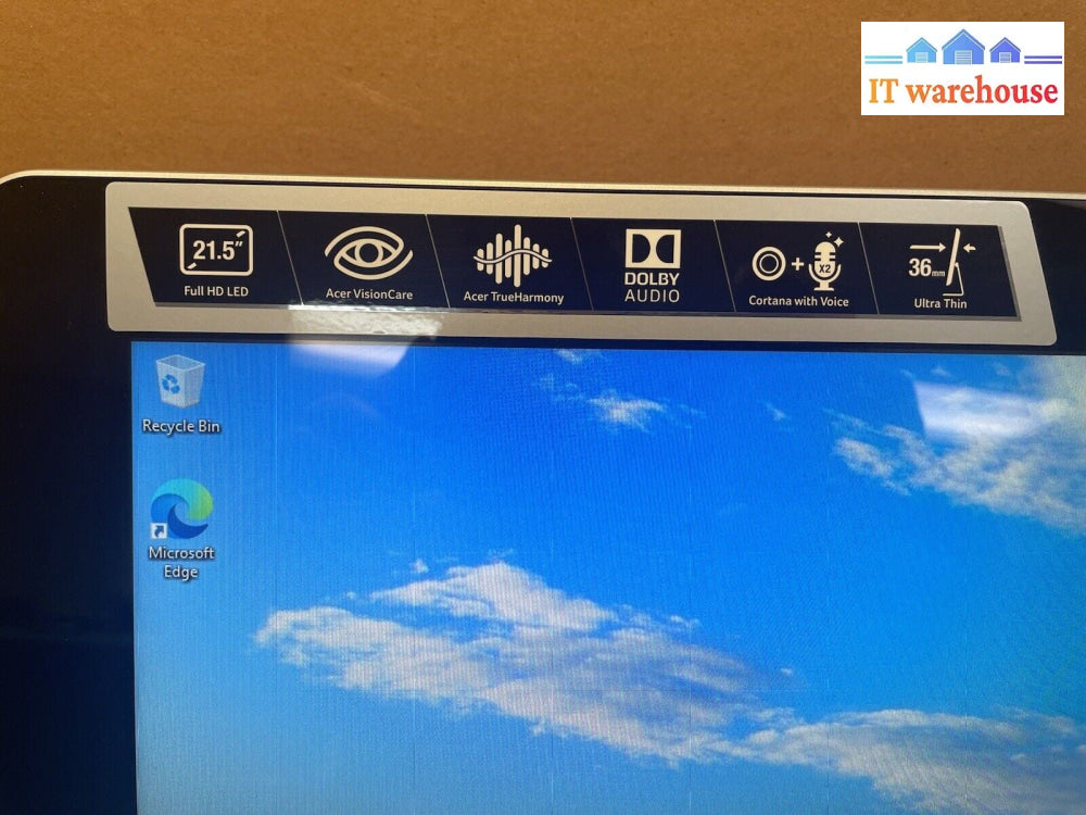 (Grade A) Acer Aspire Z22-780 Intel Core i3-7100T 21.5"1920x1080 6GB DDR4 1TB