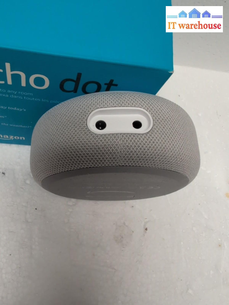 (GRADE A) Amazon Echo Dot 3rd Gen Smart Speaker (White) - W/ Power Supply -