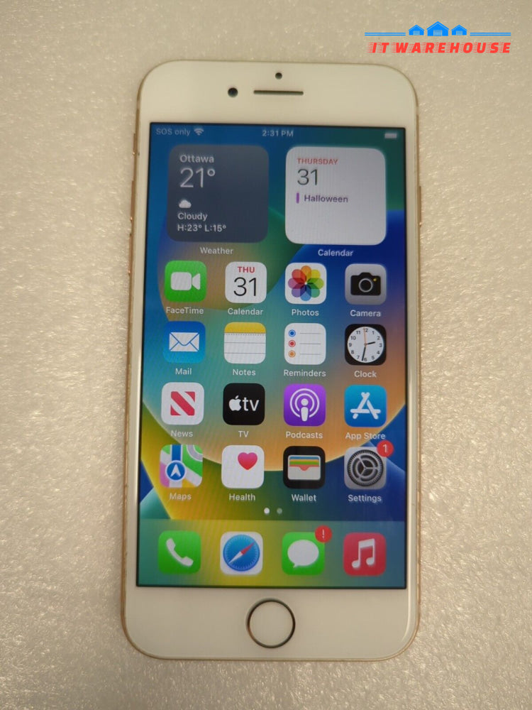 (GRADE A) Apple iPhone 8 - 64 GB - Gold MQ6J2VC/A iOS 16.7.5 (Unlocked)