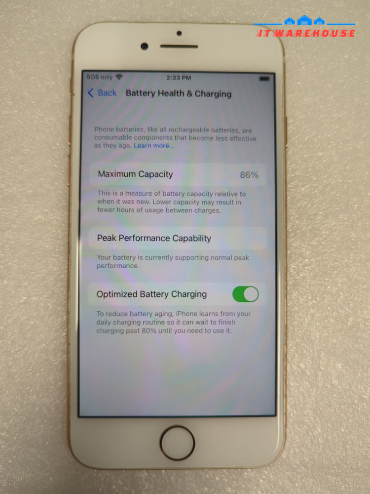 (GRADE A) Apple iPhone 8 - 64 GB - Gold MQ6J2VC/A iOS 16.7.5 (Unlocked)