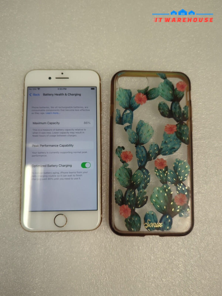 (GRADE A) Apple iPhone 8 - 64 GB - Gold MQ6J2VC/A iOS 16.7.5 (Unlocked)