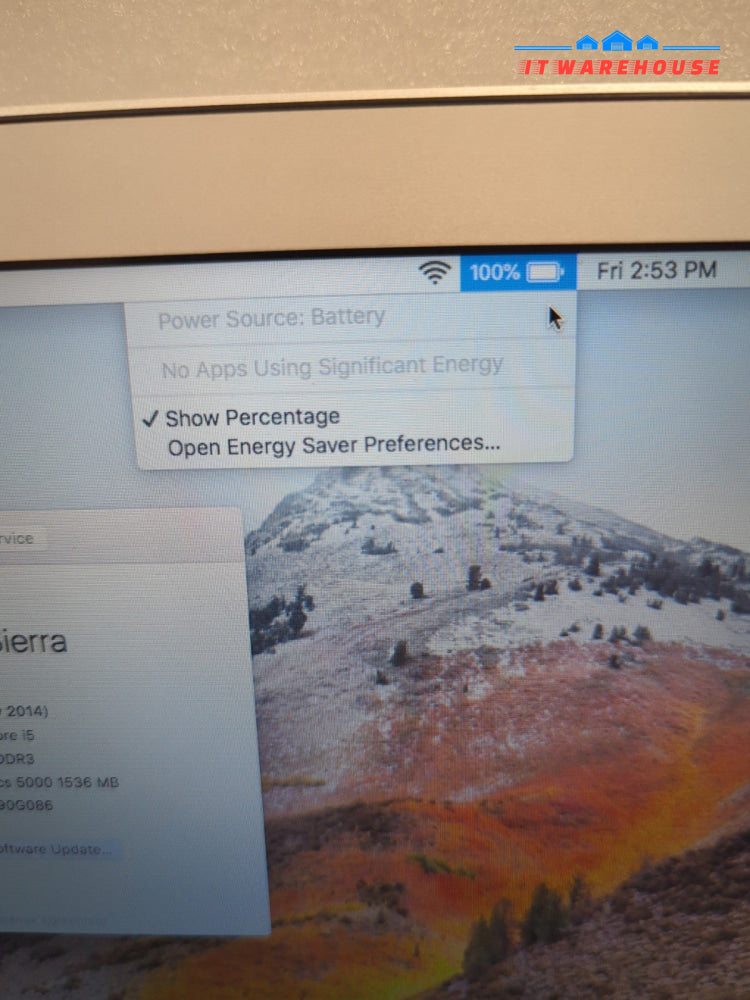 (GRADE A) Apple MacBook Air 13’’ A1466 2014/ i5 - 1.4GHz/4GB/256GB SSD/OS 10.13