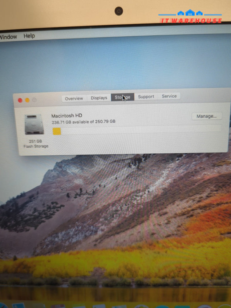 (GRADE A) Apple MacBook Air 13’’ A1466 2014/ i5 - 1.4GHz/4GB/256GB SSD/OS 10.13
